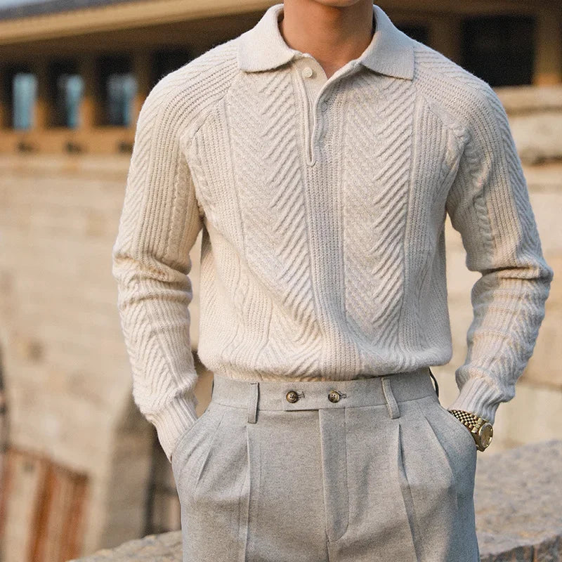 Warm winter jumper for men with a casual cut