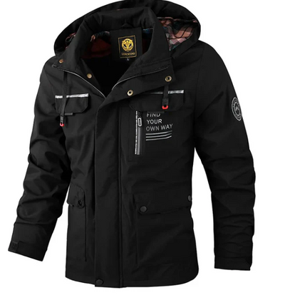 Outdoor Jacket - Men - Multi-Pocket Design - Waterproof Hooded Coat - Marco