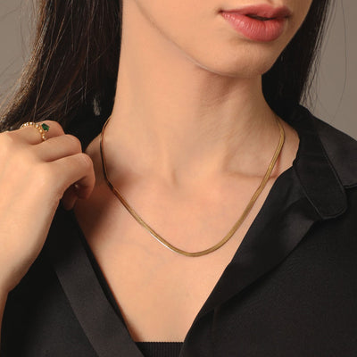 Sleek chain 18K gold-plated