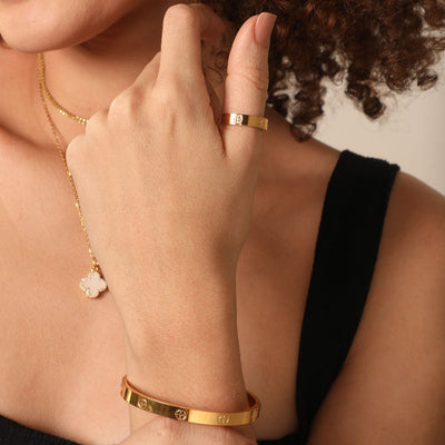 Element Love ring 14K gold-plated