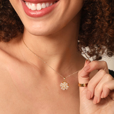 Rotating Heart chain 18K gold-plated