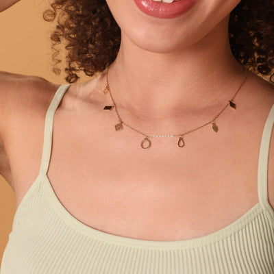 Blissful Circle chain 18K gold-plated