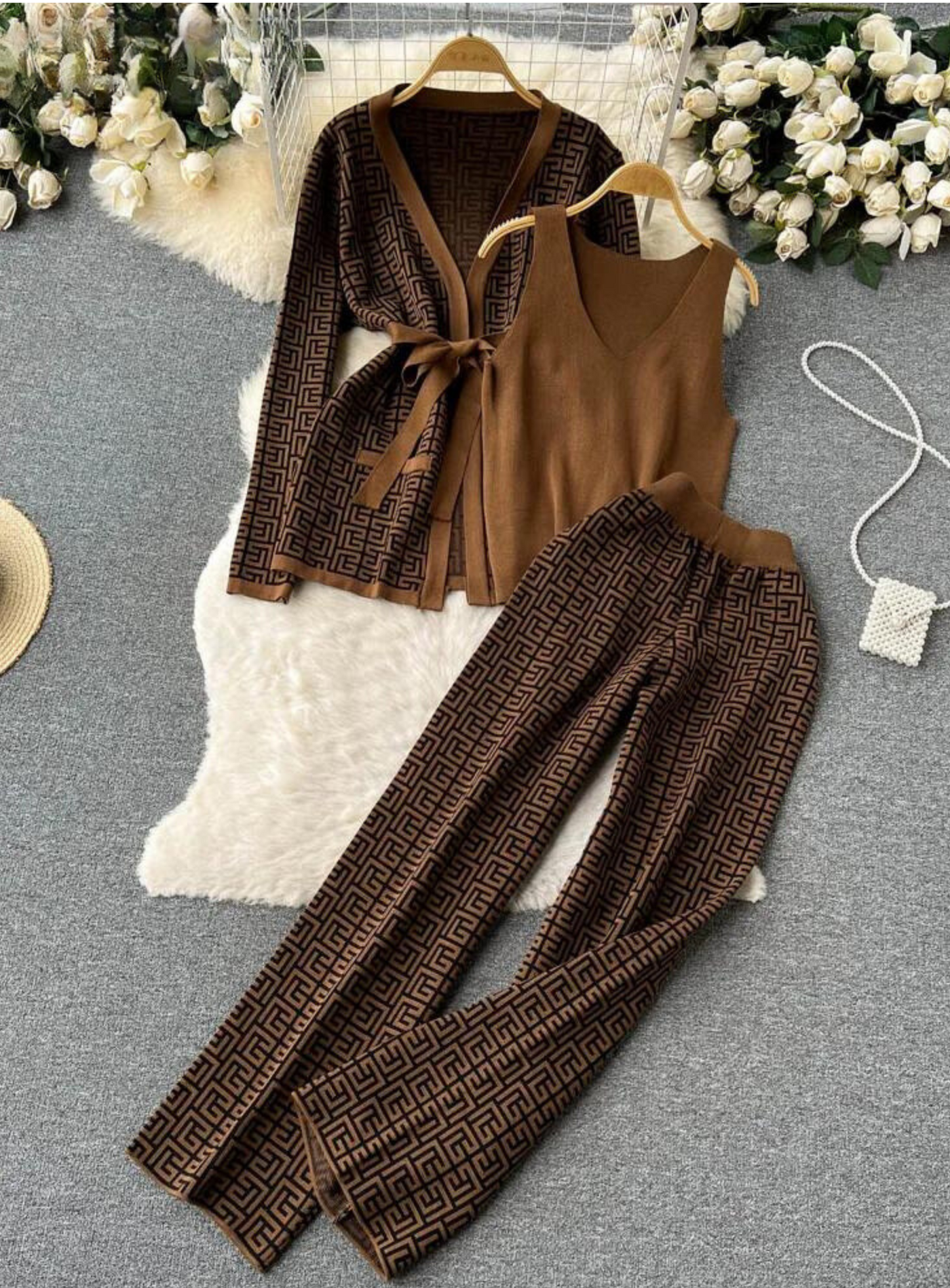 Danissa - Three-piece set with fashionable print