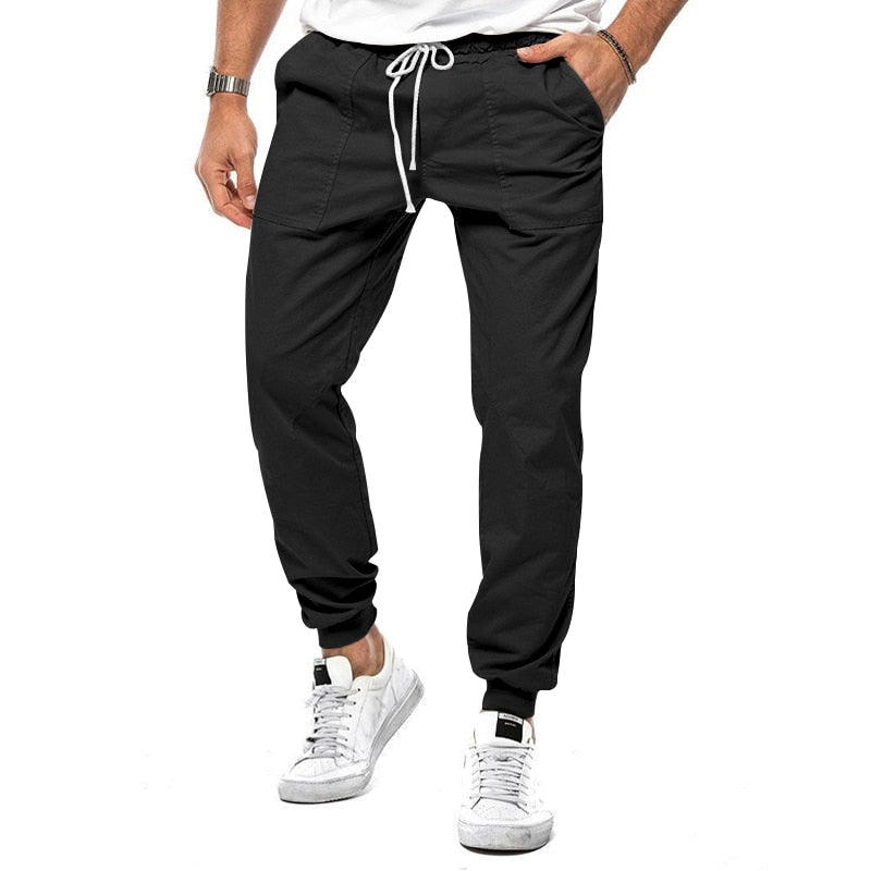 Men's Drawstring Lightweight Jogger Trousers - Elias