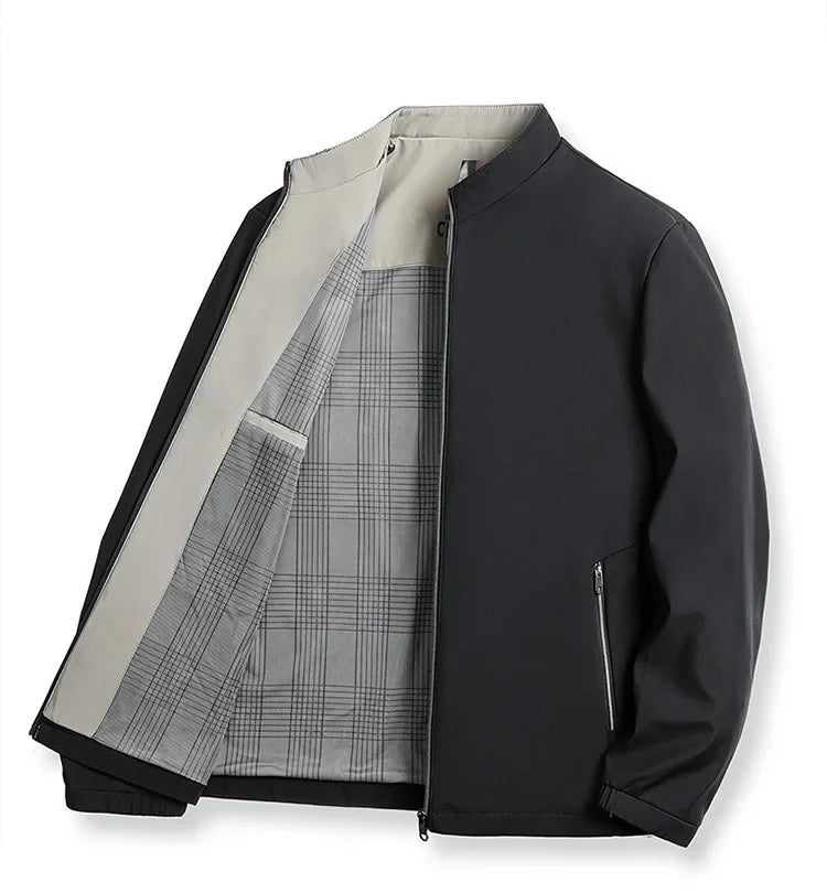 Minimalist jacket with high collar - Oliver