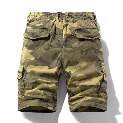 Men's Camo Cotton Cargo Shorts - Alessio