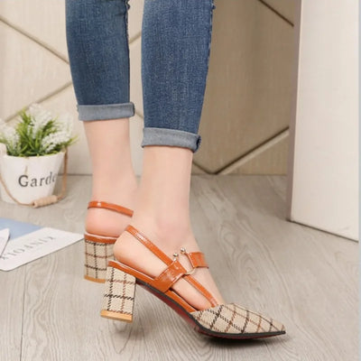 Mid Heel Slingback Shoe -  Regina