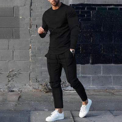 Set - Men - Long Sleeve T-Shirt and Cropped Joggers - Elian