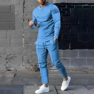 Set - Men - Long Sleeve T-Shirt and Cropped Joggers - Elian