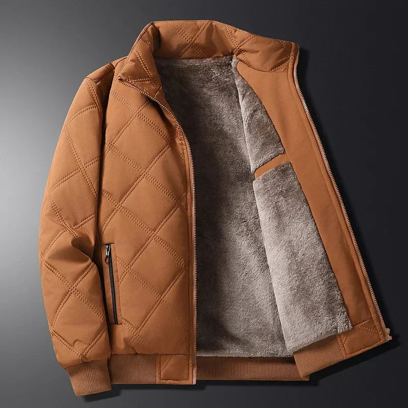 Men's Quilted Fleece-Lined Winter Jacket - Noah
