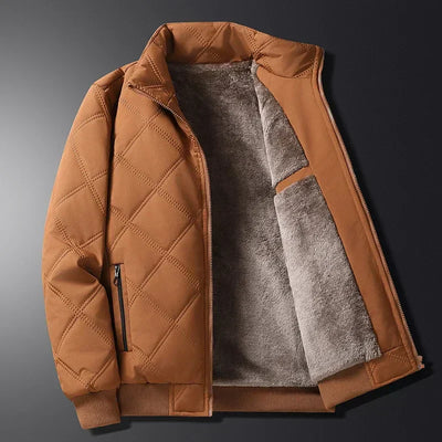 Men's Quilted Fleece-Lined Winter Jacket - Noah