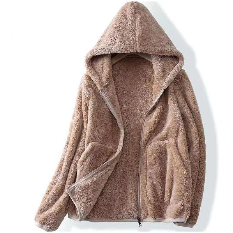 Oversize fleece hooded sweatshirt - Norah