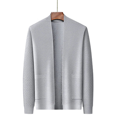 Cardigan - Men - Lightweight Open-Front Textured Knit - Liam