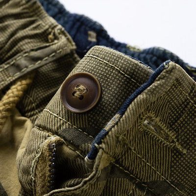 Men's Camo Cotton Cargo Shorts - Alessio