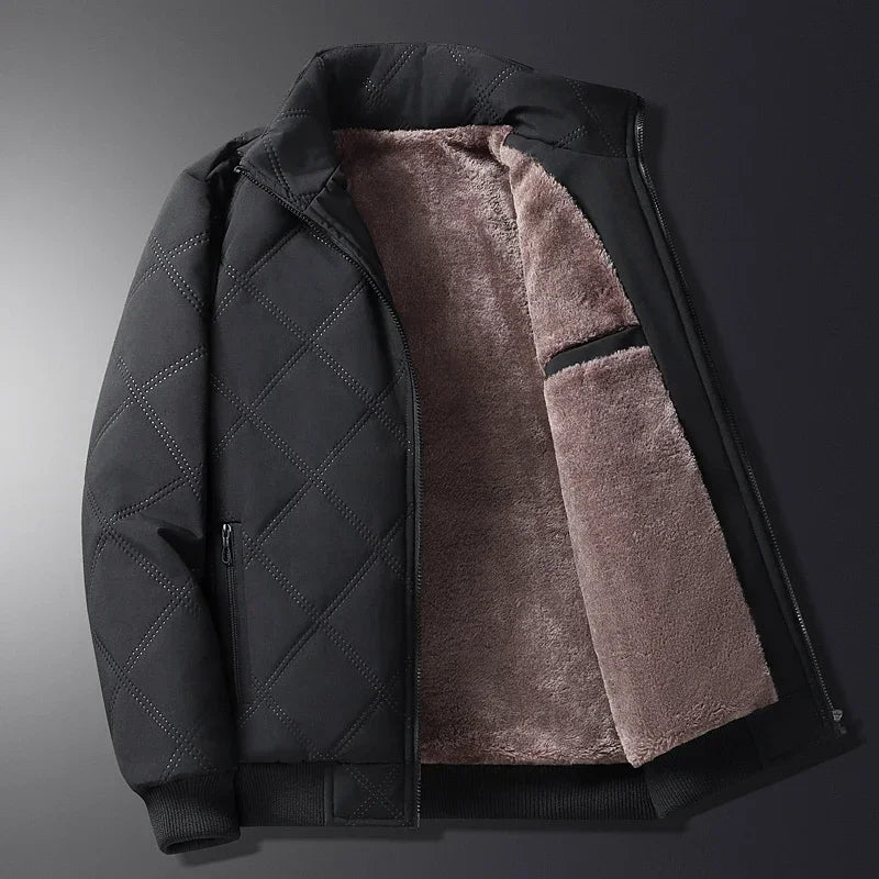 Men's Quilted Fleece-Lined Winter Jacket - Noah
