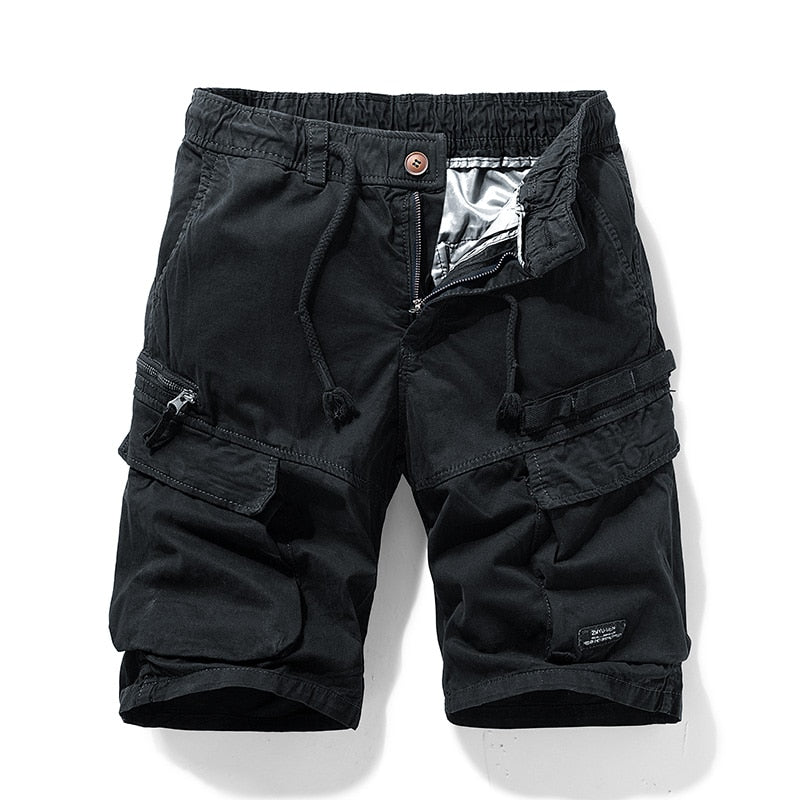 Men's Camo Cotton Cargo Shorts - Alessio