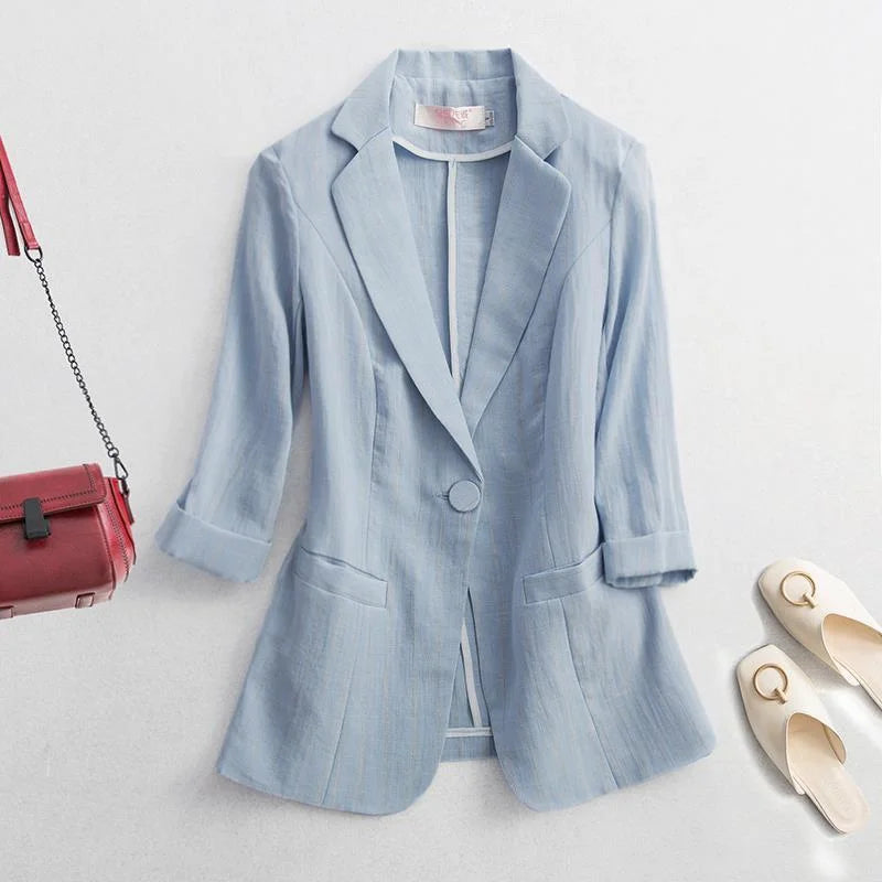 Elegant lapel blazer - Adrielle