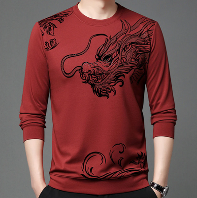 Comfortable men's sweatshirt with a round neckline