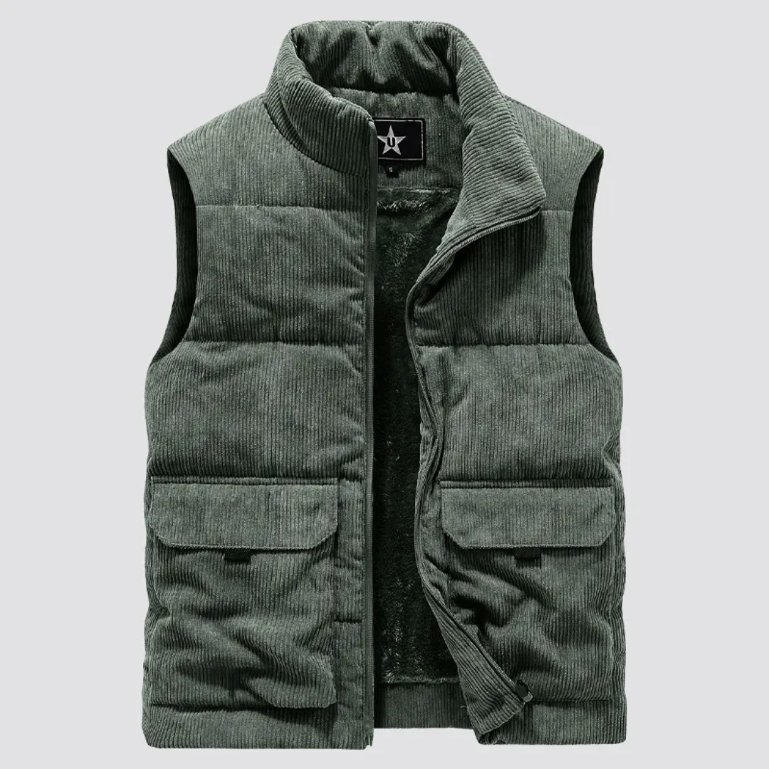 Men's quilted corduroy vest - Norbert