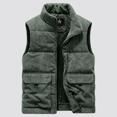 Men's quilted corduroy vest - Norbert