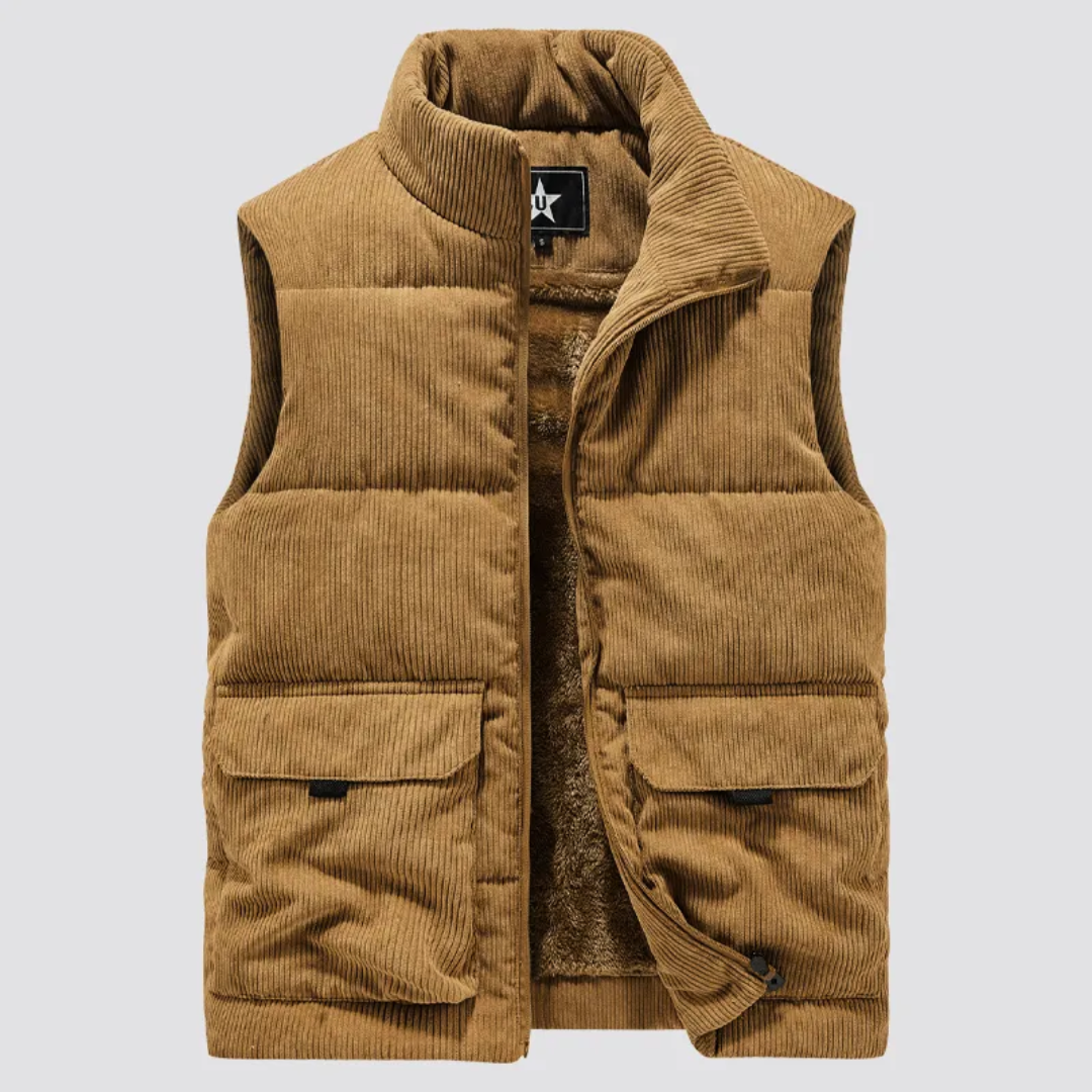 Men's quilted corduroy vest - Norbert
