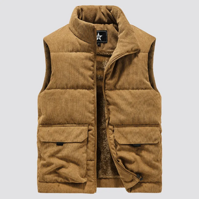 Men's quilted corduroy vest - Norbert