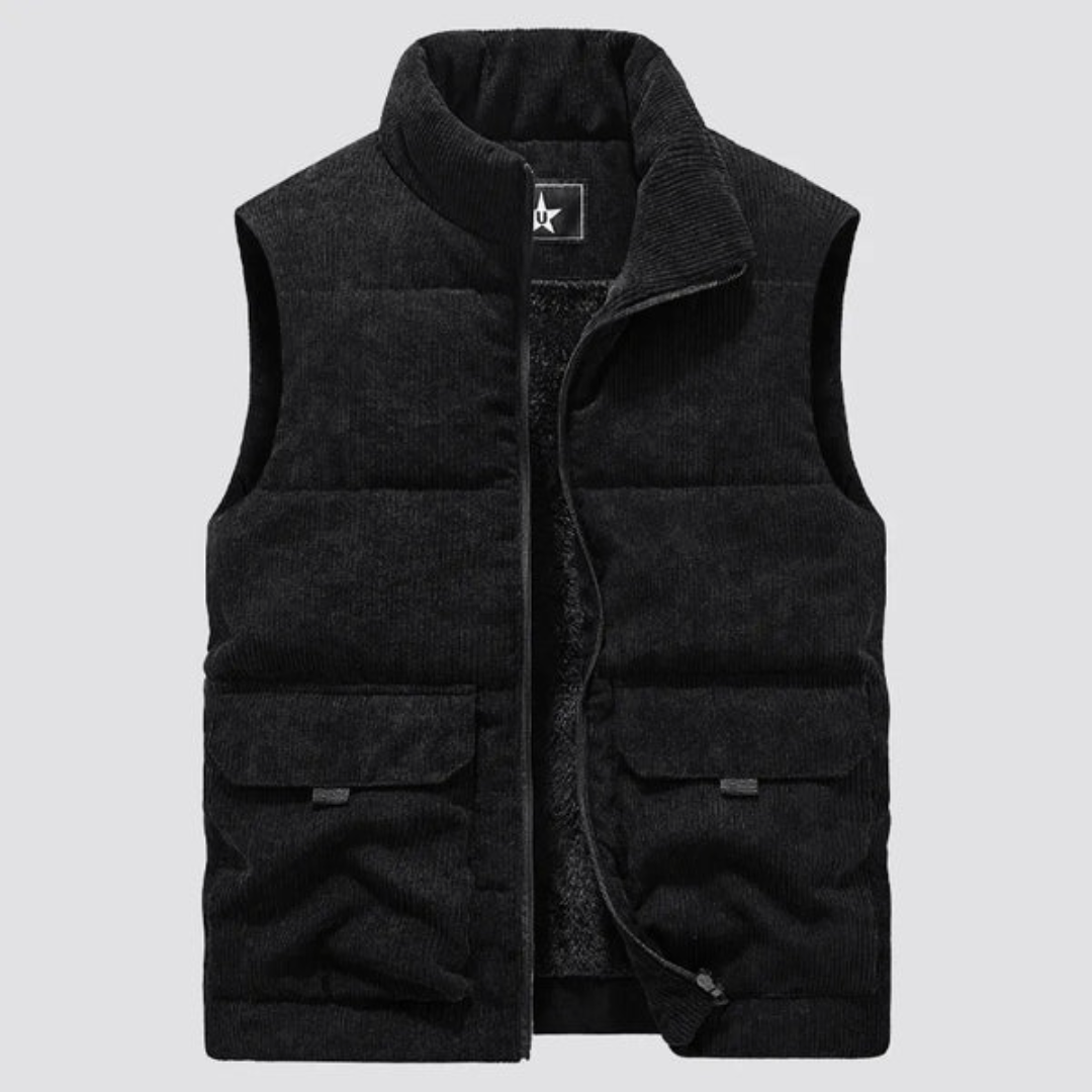 Men's quilted corduroy vest - Norbert