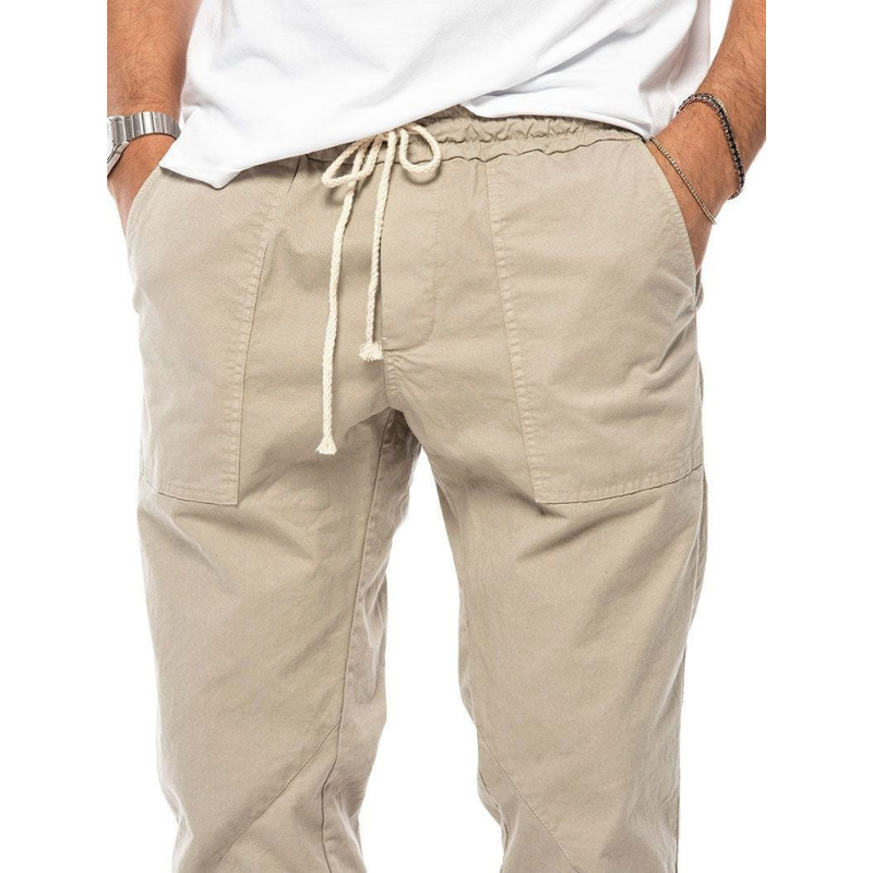 Men's Drawstring Lightweight Jogger Trousers - Elias
