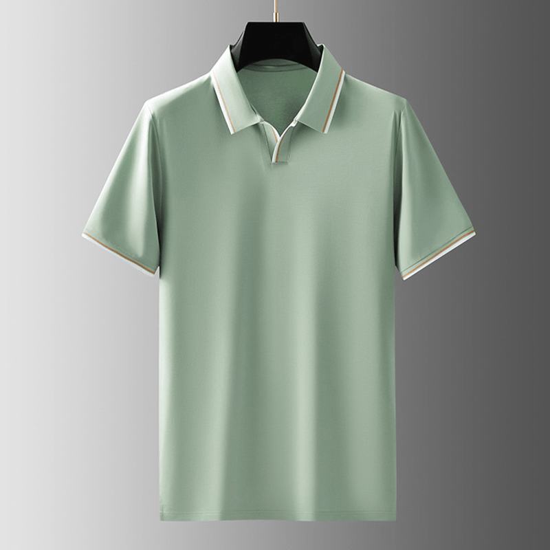 High-quality silk polo shirt for men