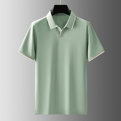 High-quality silk polo shirt for men