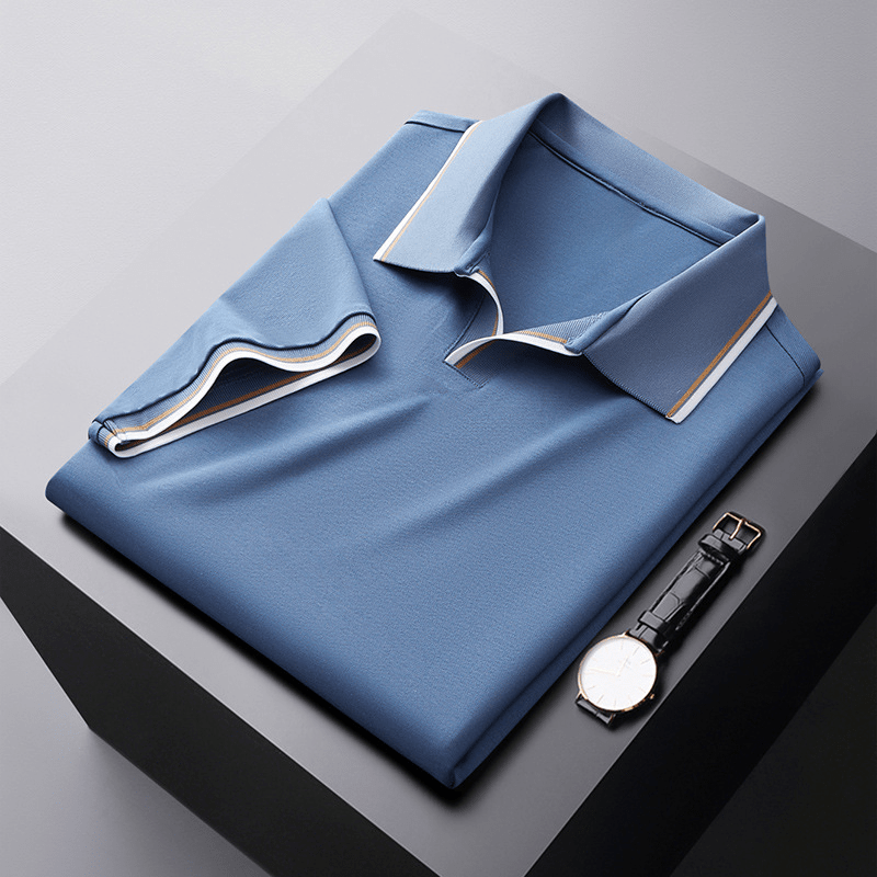 High-quality silk polo shirt for men
