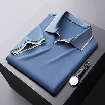 High-quality silk polo shirt for men