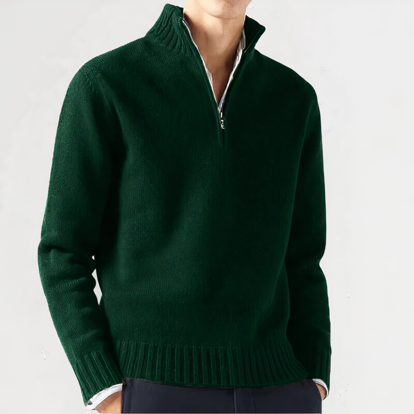WILBUR - Warm quarter zip jumper