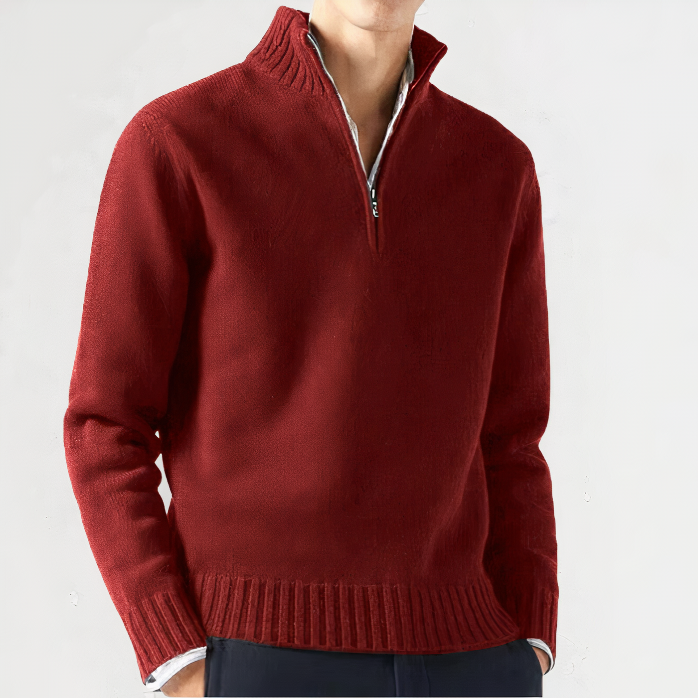 WILBUR - Warm quarter zip jumper