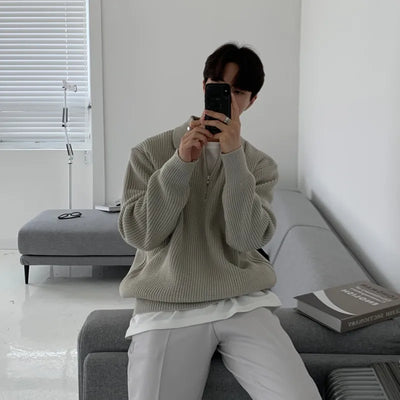 YVES - Lapel collar jumper