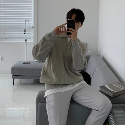 YVES - Lapel collar jumper