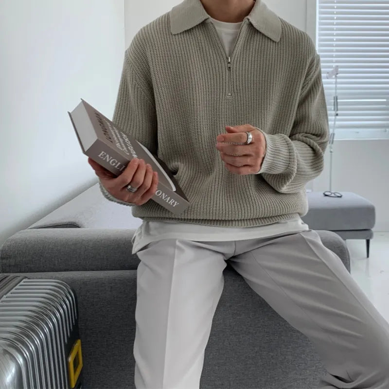 YVES - Lapel collar jumper
