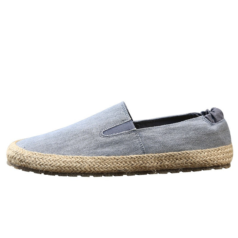 Men's breathable canvas espadrilles with natural jute sole - Olver
