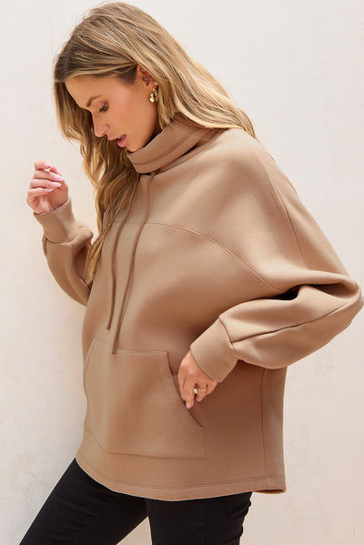 Aubrey - Turtleneck sweatshirt with drawstring and sleeves