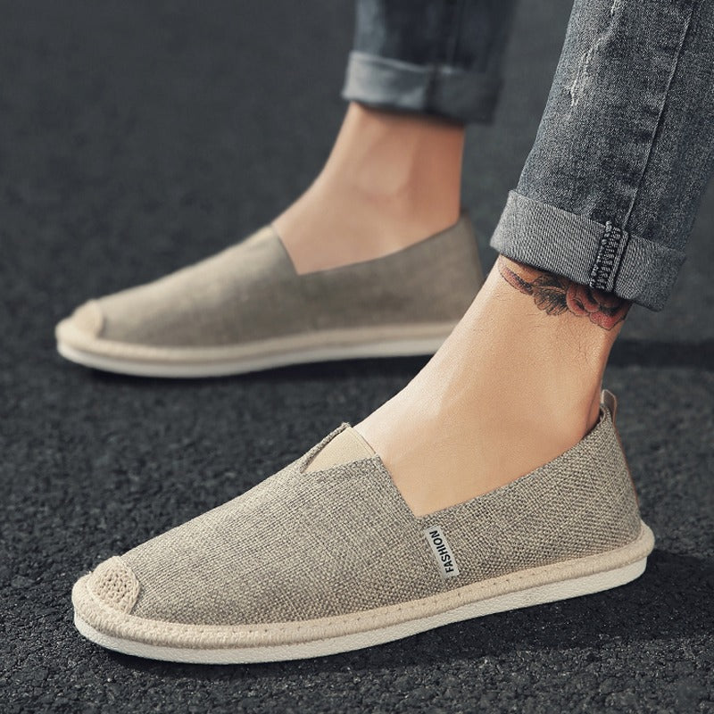 Men's casual style breathable linen loafers - Damien