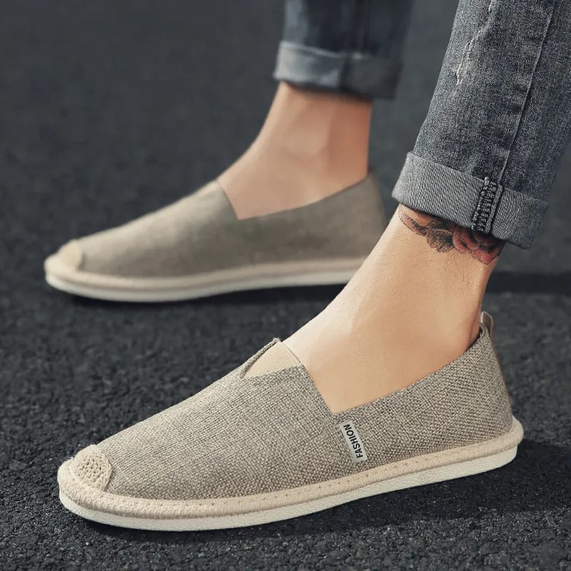 Men's casual style breathable linen loafers - Damien