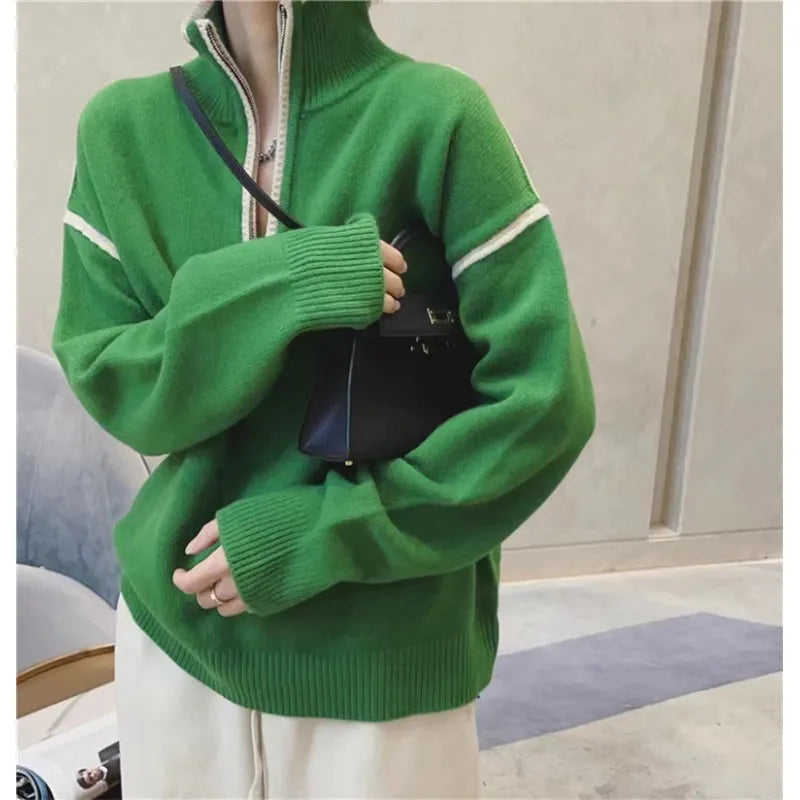 Yanis - Loose jumper with half zip