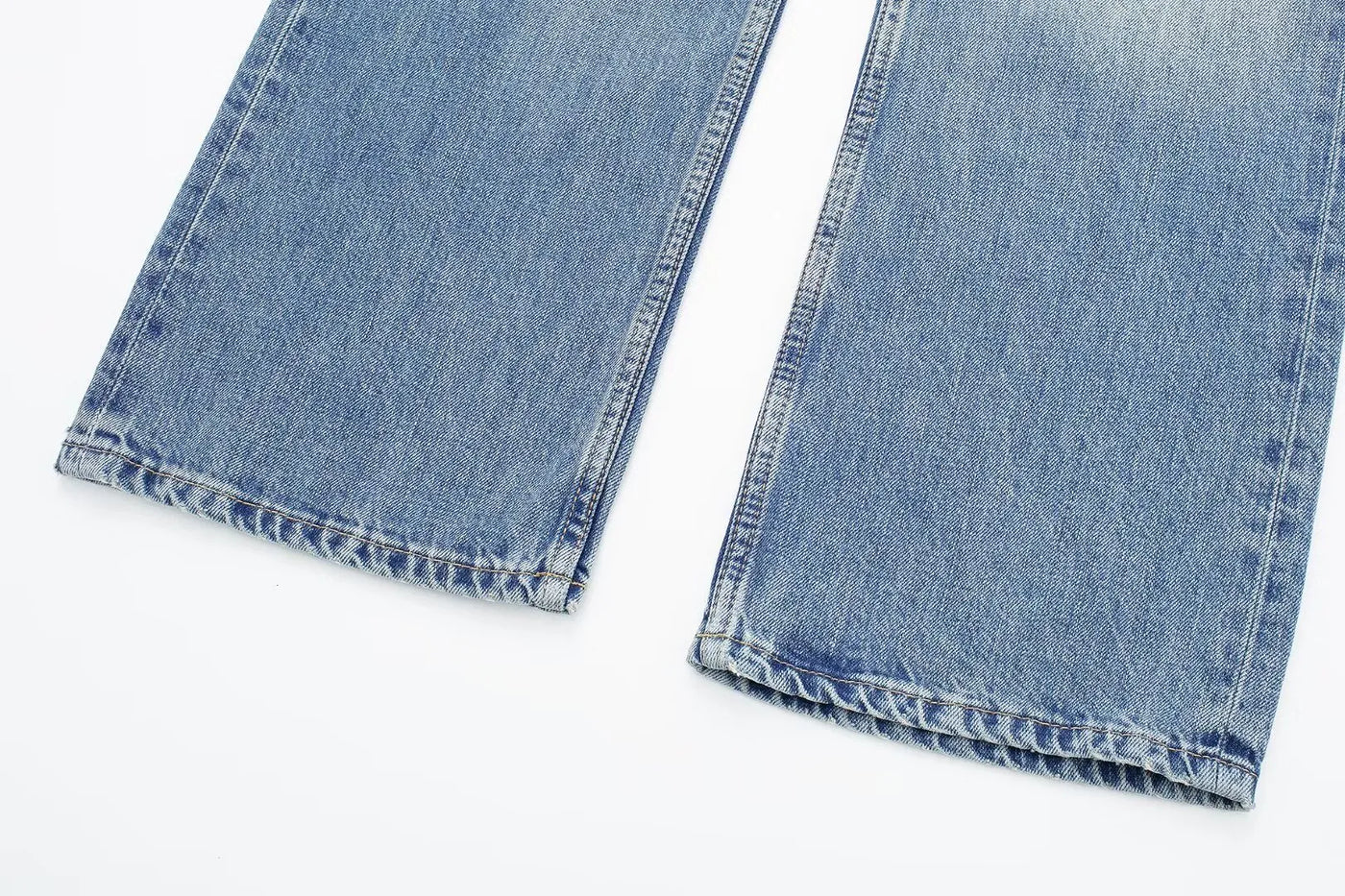 Women's High Waist Wide Leg Denim Trousers - Noelle