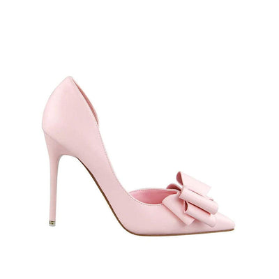Elizabeth - Adorable Bowknot Statement Pointed Toe High Heel D'Orsay Pumps