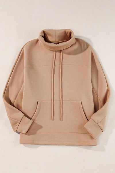 Aubrey - Turtleneck sweatshirt with drawstring and sleeves