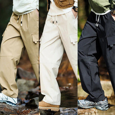 Men's hiking trousers made from hard-wearing, water-repellent material