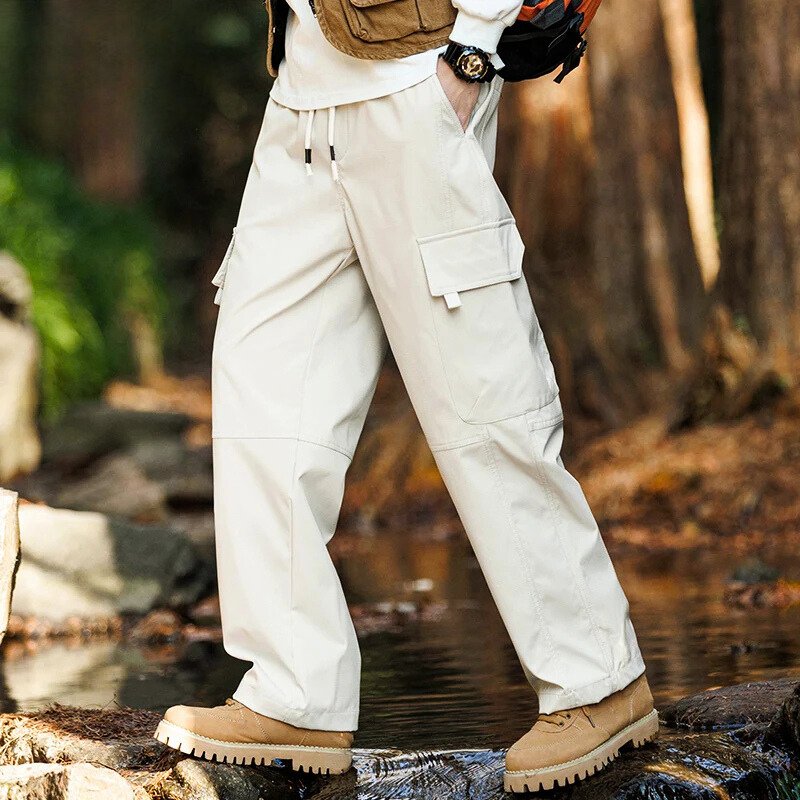 Men's hiking trousers made from hard-wearing, water-repellent material