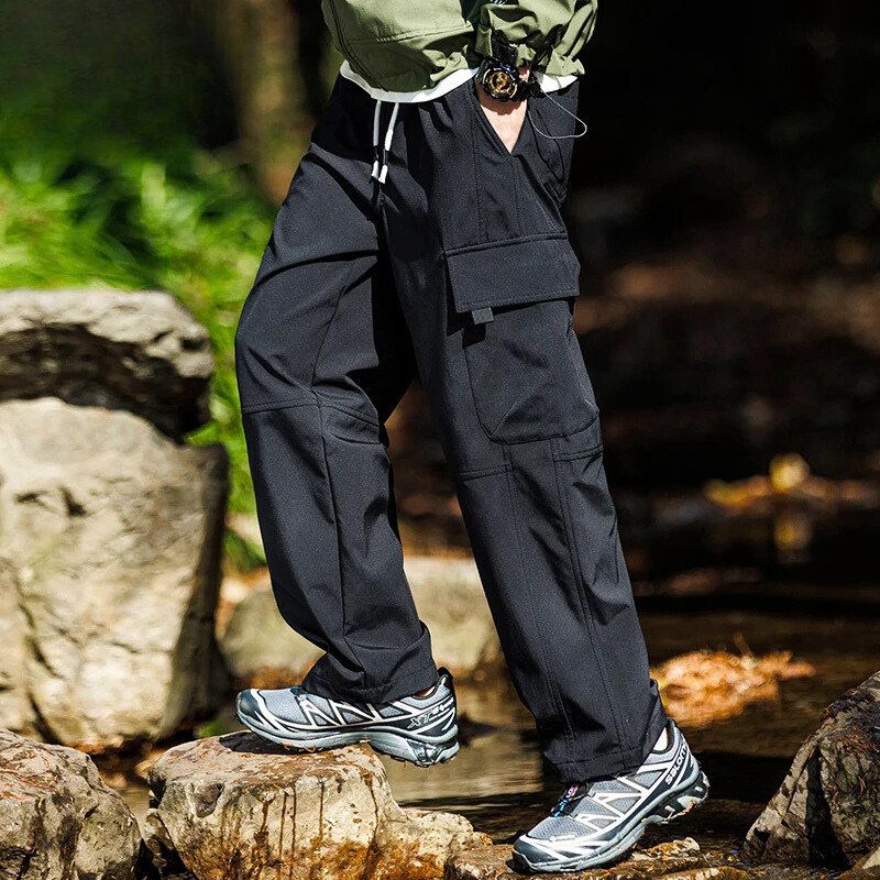 Men's hiking trousers made from hard-wearing, water-repellent material