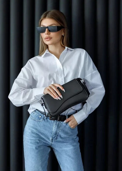 Women's minimalist baguette bag - Aria