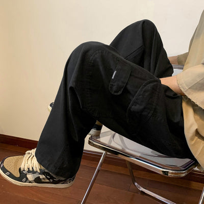 Liam - Army green summer thin straight pants